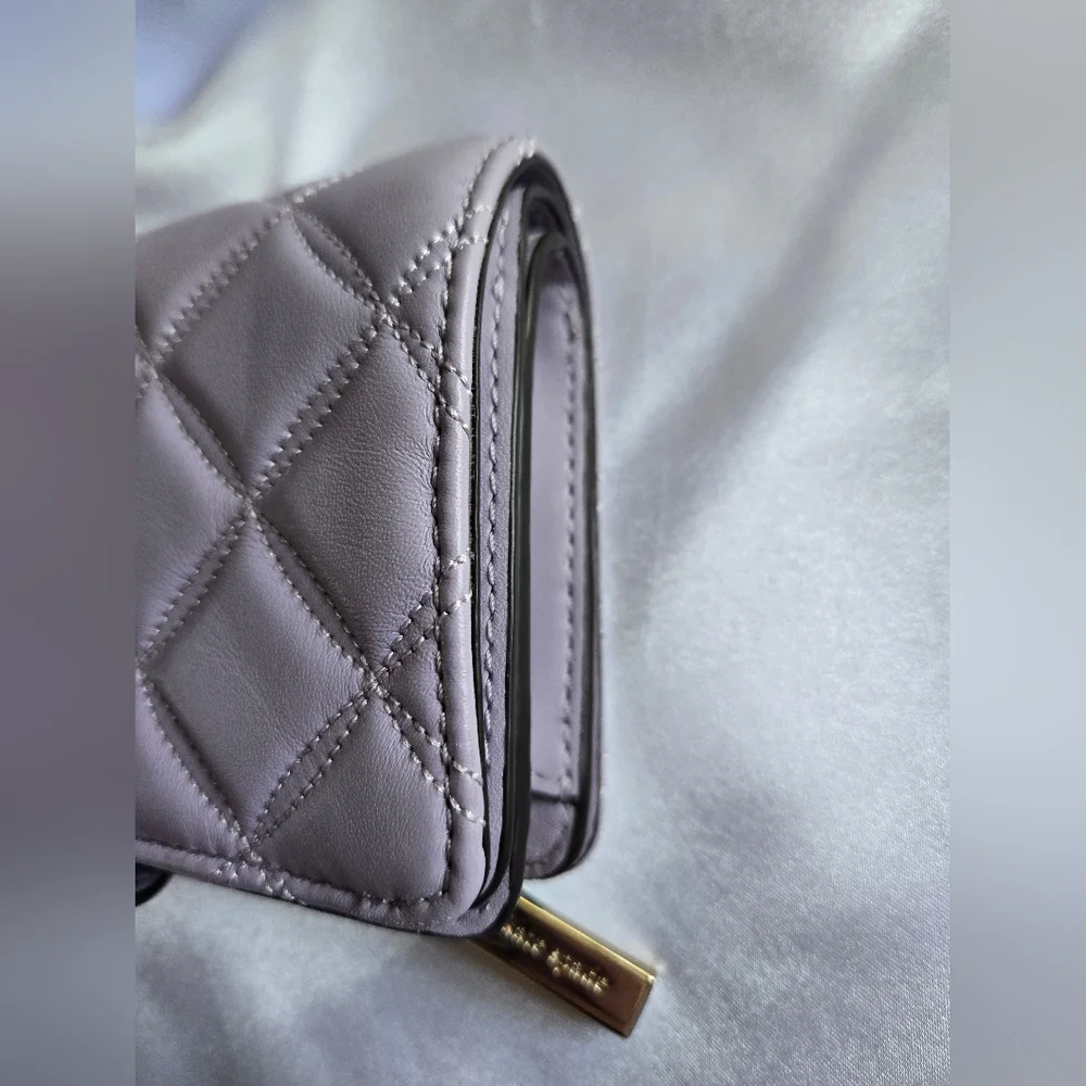 Kate Spade Lavendar Quilted Leather Wallet In EUC - Picture 6 of 12